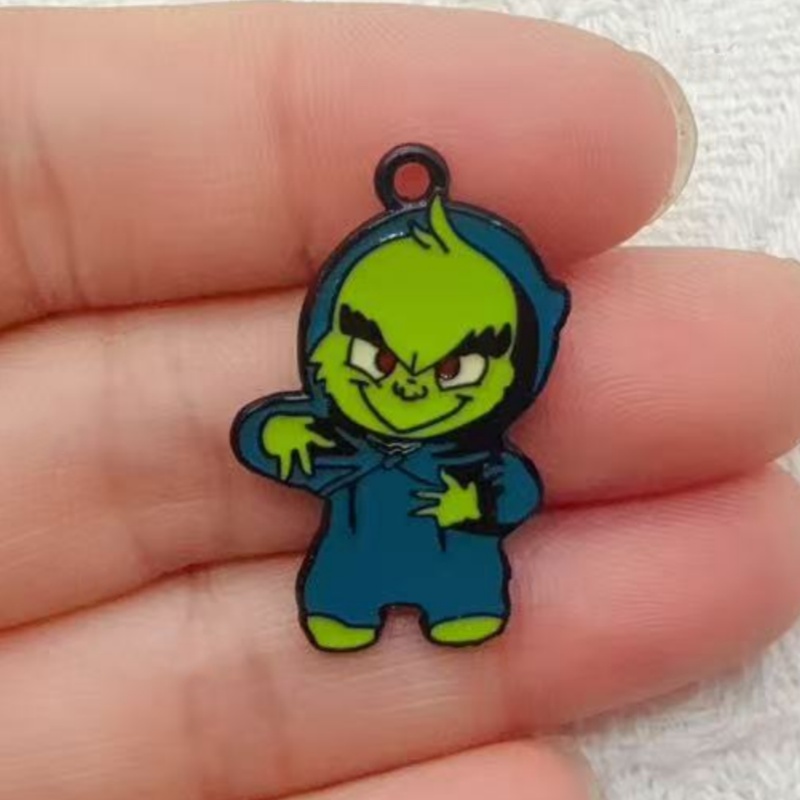 10pcs alloy drip oil cartoon C - Jewelry Making Factory recension och pris
