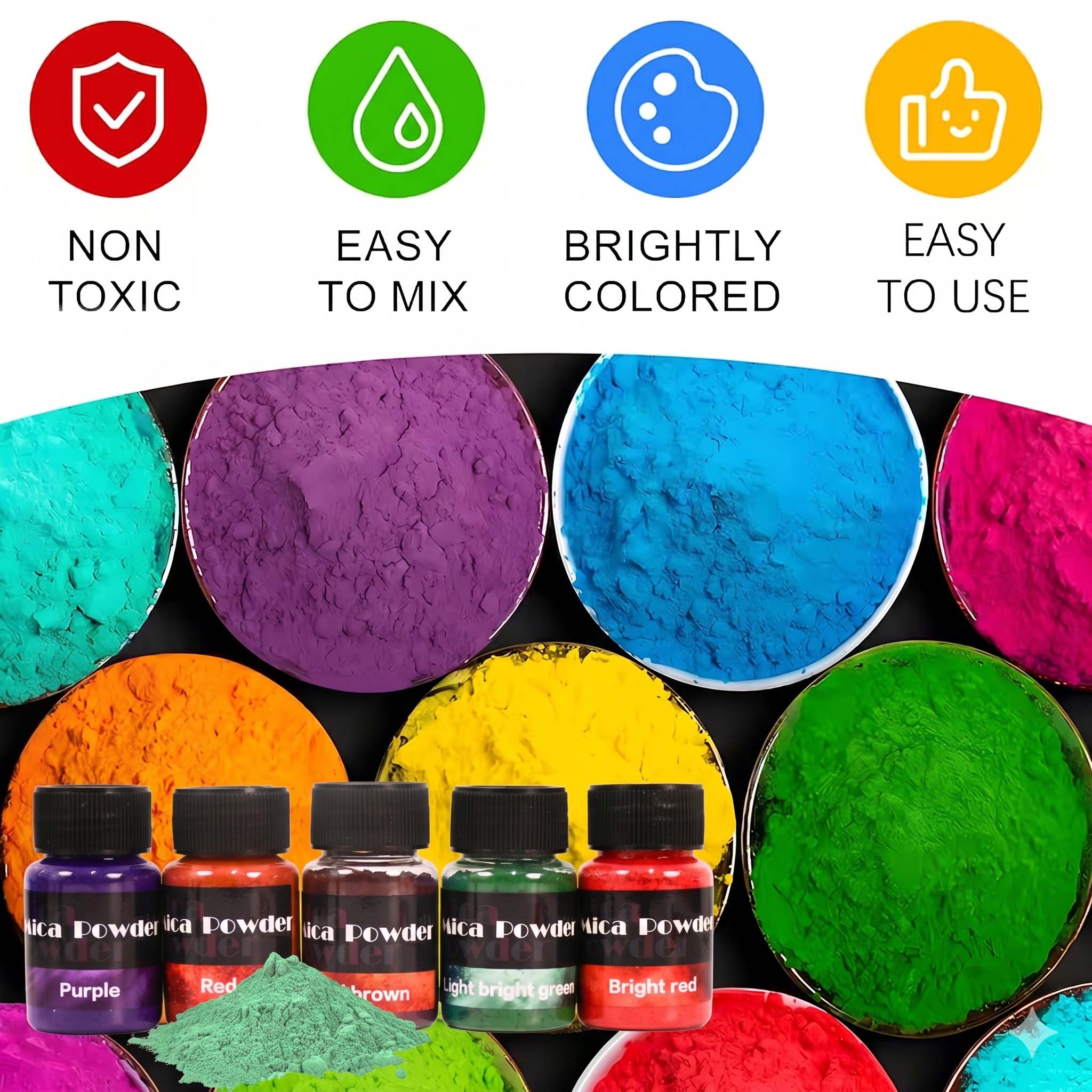 12-Color Gypsum Pigment Powder - Jewelry Making Degree recension och pris