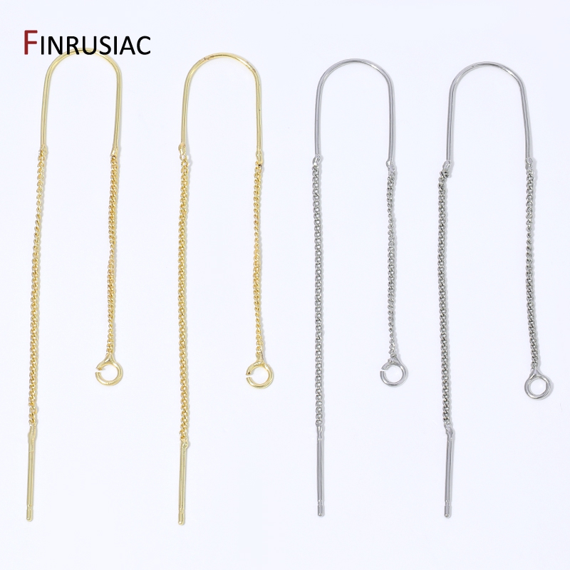 18K Gold Plated Brass Long Tas - Jewelry Making Essentials recension och pris