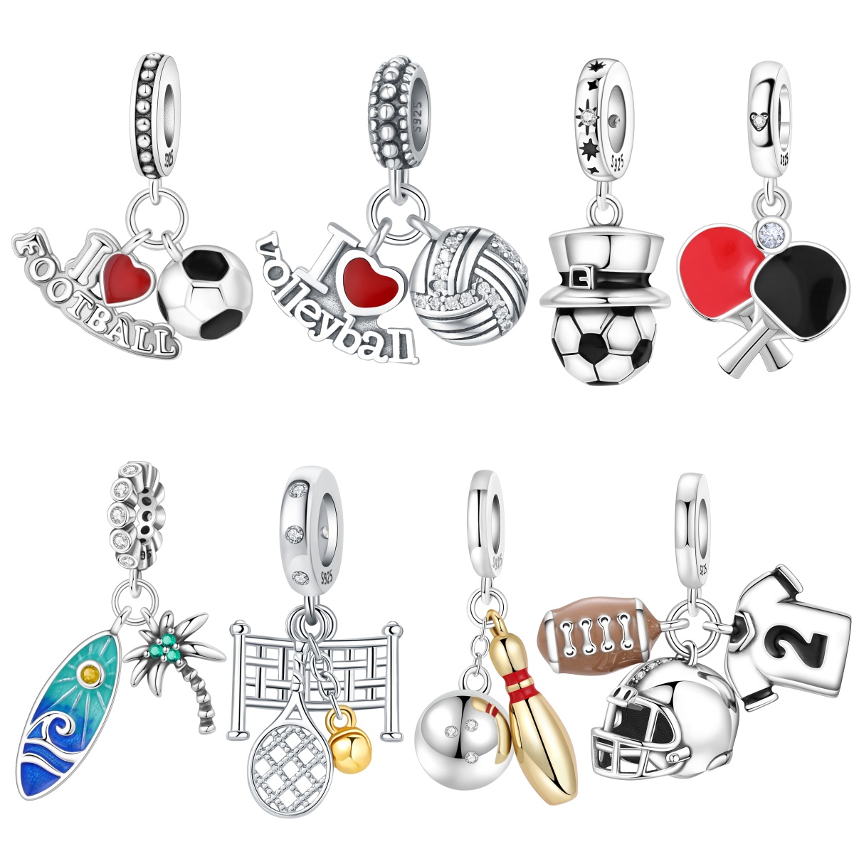 MISEFF S925 Sterling Silver Ch - Jewelry Making Table recension och pris