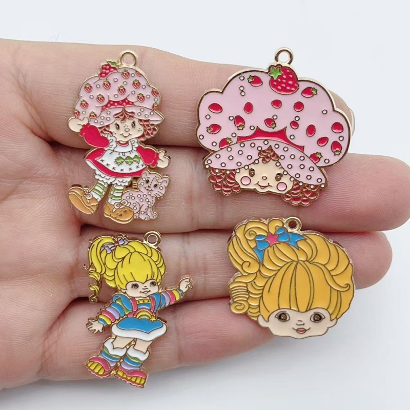 10pcs Cute Little Girl Enamel  - Jewelry Making Factory recension och pris