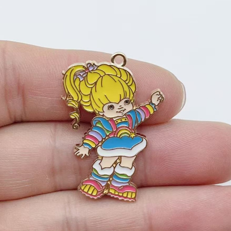 10pcs Cute Little Girl Enamel  - Jewelry Making Factory recension och pris