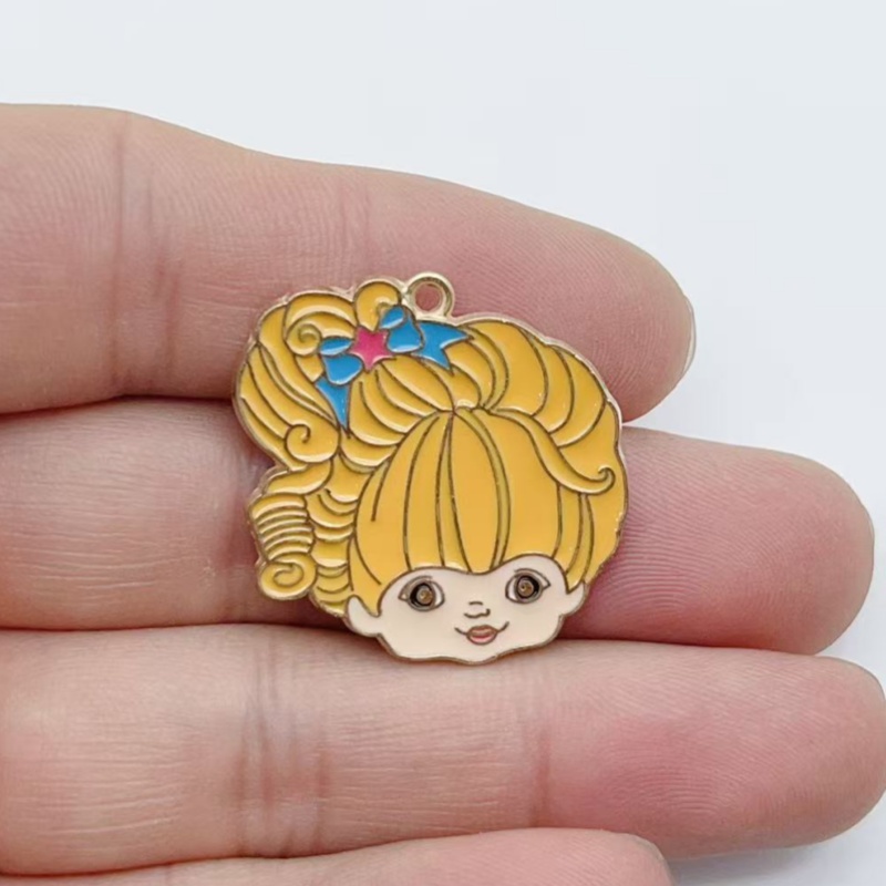 10pcs Cute Little Girl Enamel  - Jewelry Making Factory recension och pris
