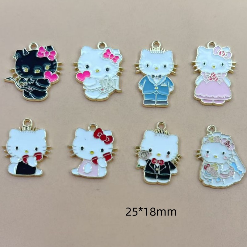 10pcs Cartoon Enamel Couple Ca - Jewelry Making For Couples recension och pris