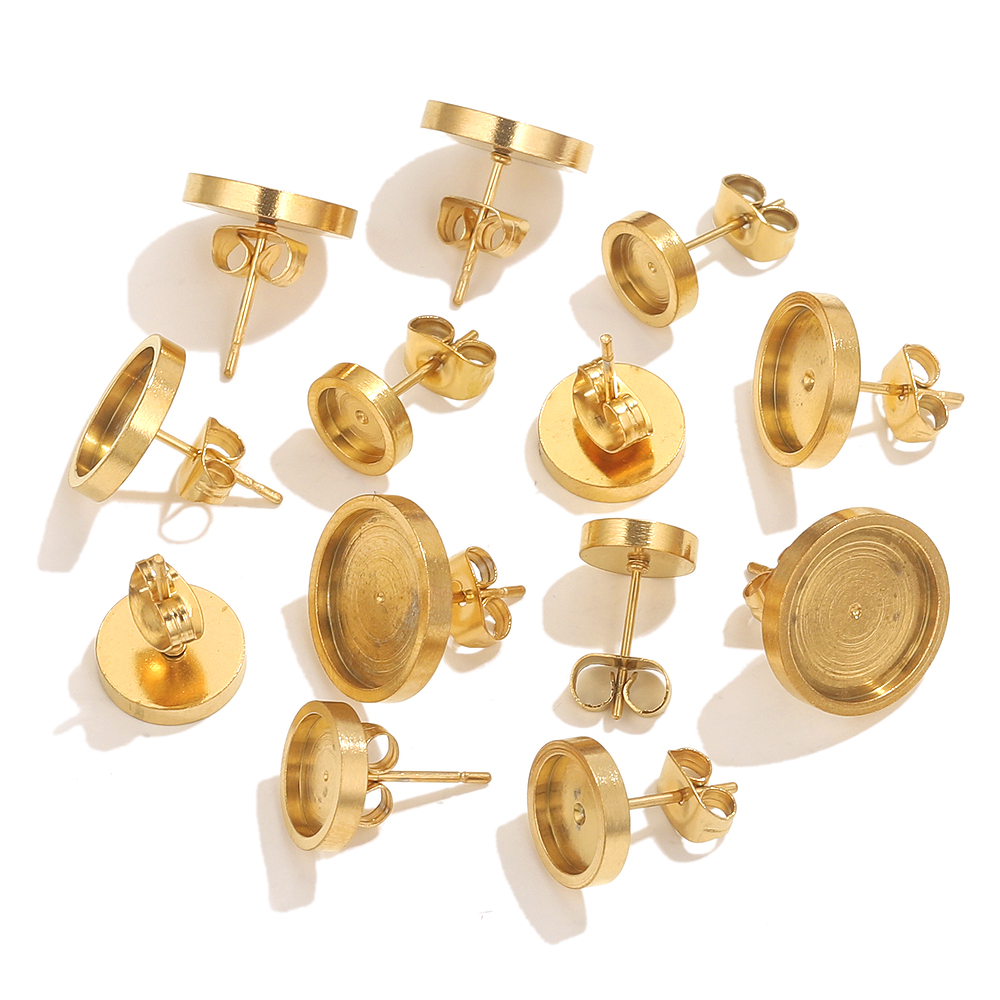 10pcs Stainless Steel Gold Ear - Jewelry Making Resin recension och pris