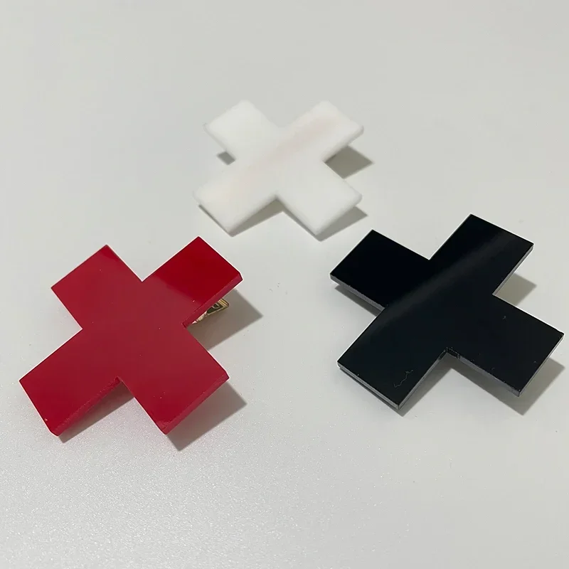 Y2K Red Cross Hair Clip Punk G - Jewelry Making For Adults recension och pris
